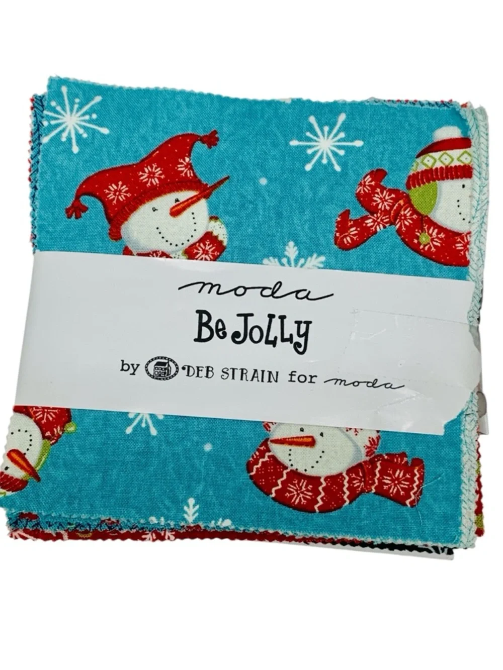 MODA Be Jolly 5” Square Stacker Charm Pack Holiday Fabric Bundle 35 Pieces